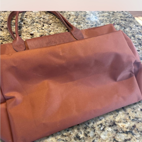 Longchamp le pliage Cognac colored Tote Bag - Picture 4 of 10